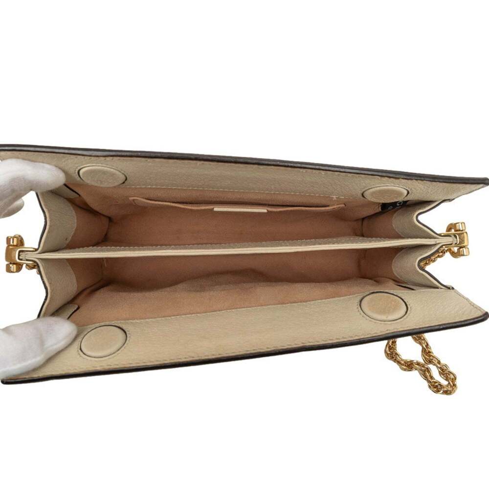 GUCCI Authentic Cream Leather Shoulder Bag - Picture 4 of 7